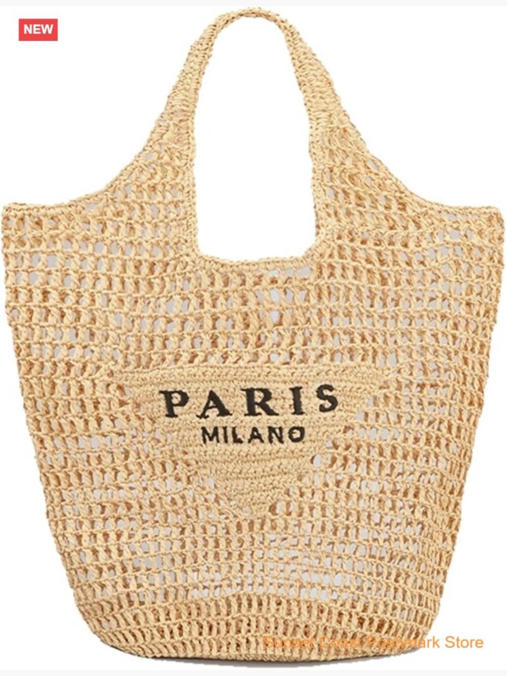 New Woven Straw Mesh Tote Bag Beach Shoulder Hobo Foldable Large Capacity